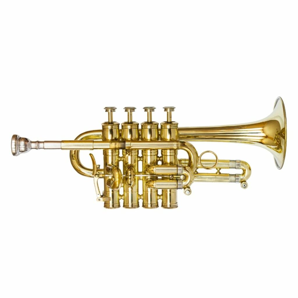 Piccolo Bb low pitch brass musical instrument 4 VALVE PICCOLO brass made